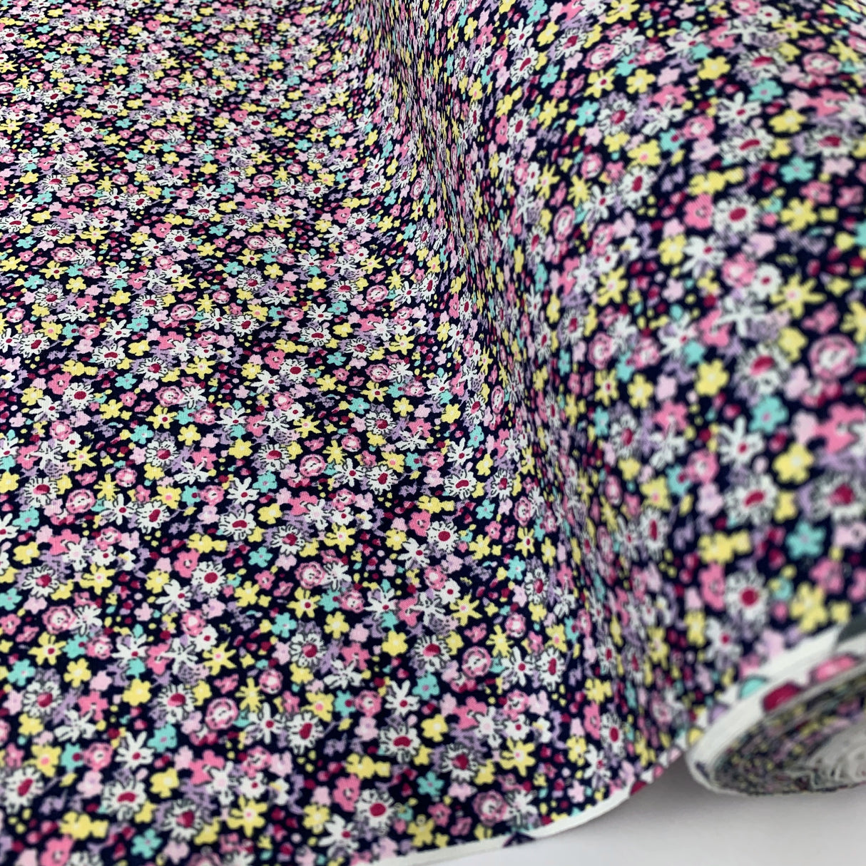 Poplin Prints Jayne Navy Fabric Roll