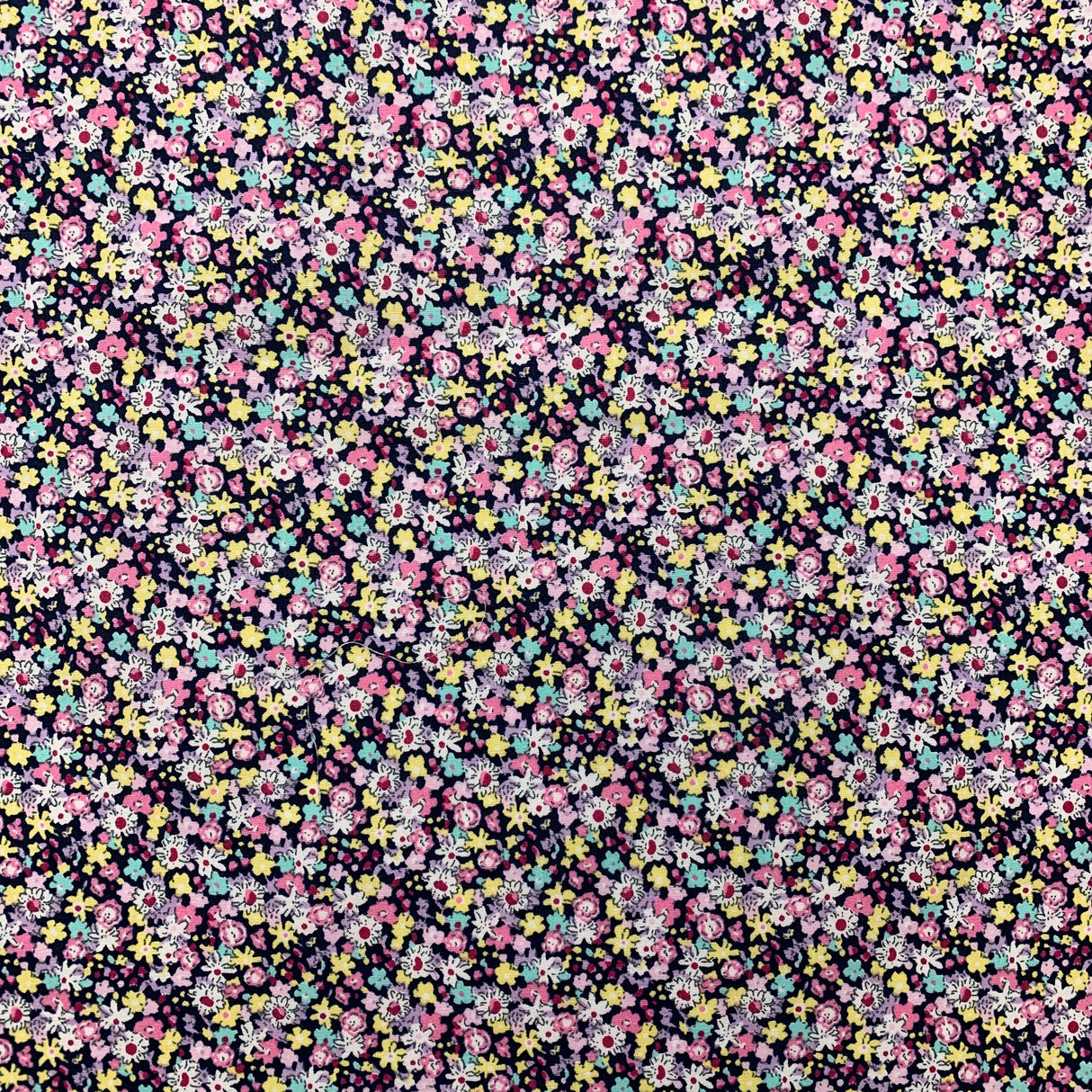Poplin Prints Jayne Navy Pattern