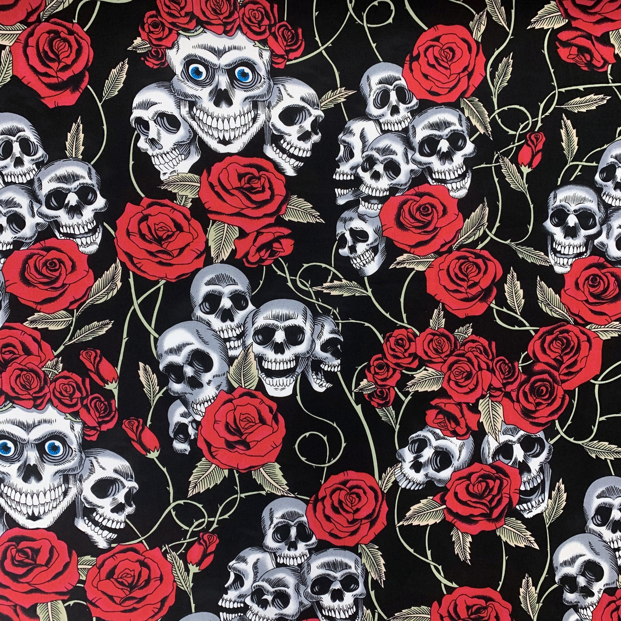Poplin Prints Lively Death Pattern