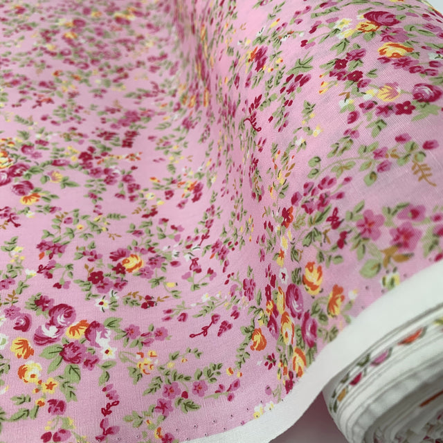 Poplin Prints Lydia Pink Fabric Roll