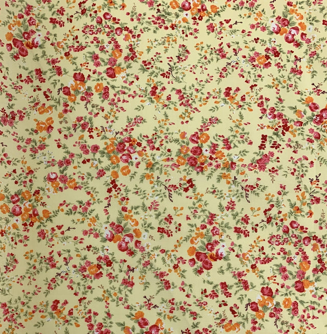 Poplin Prints Lydia Yellow Pattern