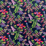 Poplin Prints Mrs Bouquet Navy Close Up Photo