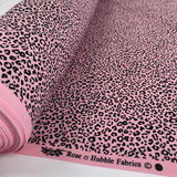 Poplin Prints Pink Tiny Cheetah Poplin Print Cotton Fabric Roll