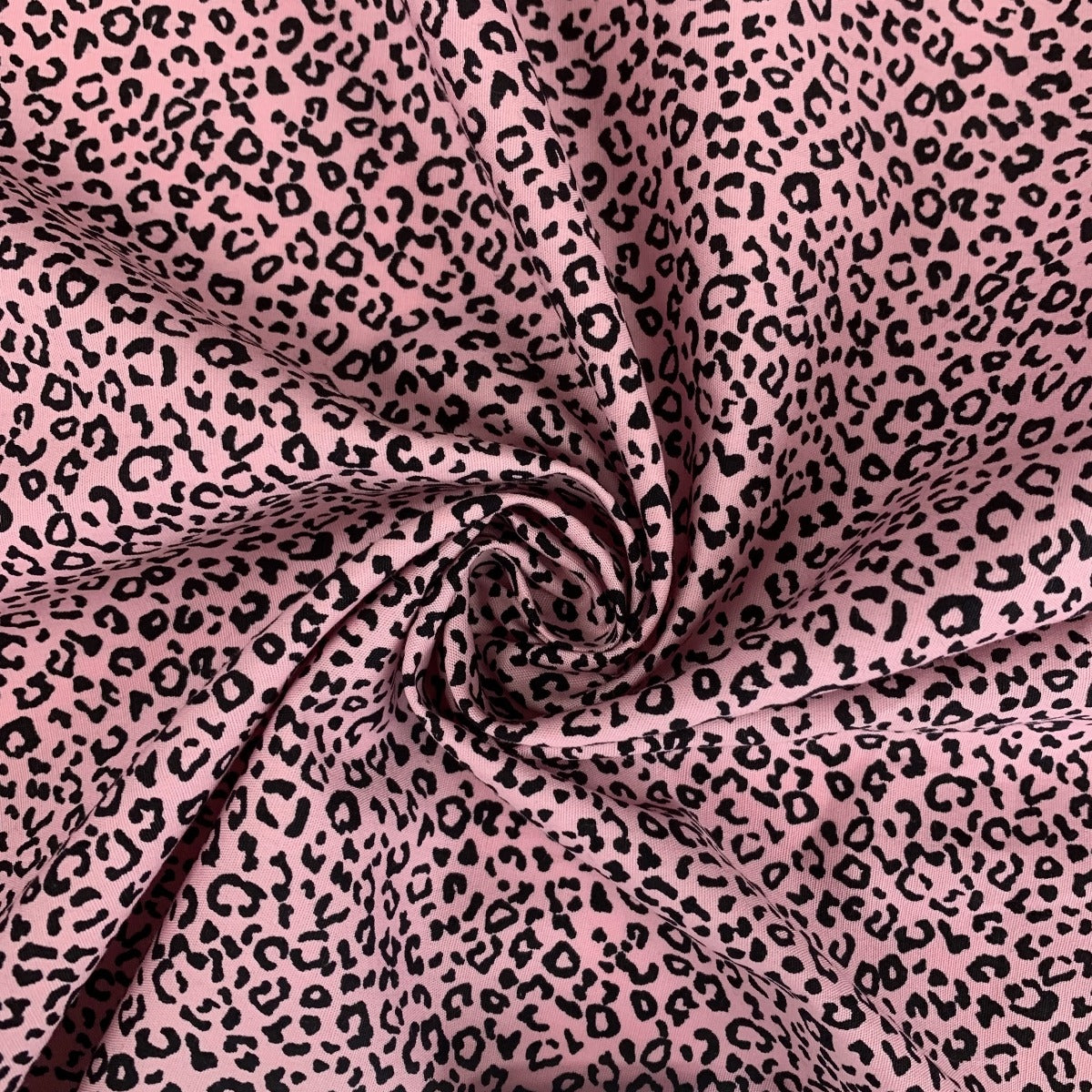 Poplin Prints Pink Tiny Cheetah Poplin Print Cotton Fabric Swirl