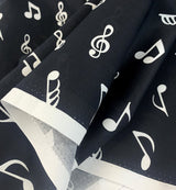 Poplin Prints Rythm Nation Notes Music Themed Fabric 2 Close Up Fabric Photo