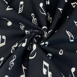 Poplin Prints Rythm Nation Notes Music Themed Fabric Close Up Fabric Photo