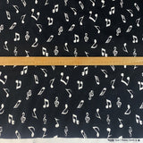 Poplin Prints Rythm Nation Notes Music Themed Fabric Scale Roll Fabric Photo