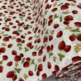 Poplin Prints Strawberry Pie Ivory Fabric Roll