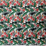 Poplin Prints Tropical Toucans White Pattern