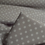 Poplin Prints Wat Spot Silver Silver Grey Polka Dot Cotton Poplin Fabric Cu