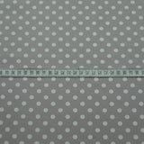 Poplin Prints Wat Spot Silver Silver Grey Polka Dot Cotton Poplin Fabric S