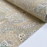 Poplin Print Bonnie Paisley Ivory Floral Cotton Woven Dress Fabric Roll
