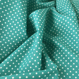 Poplin Print The Crafty Spot Aqua Cotton Dress Fabric