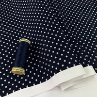Remnant - Poplin Print - The Crafty Spot - Dark Navy (1m)