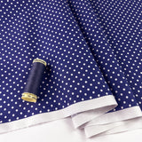 Poplin Print The Crafty Spot Light Navy Cotton Dress Fabric 2D6A06Ac C602 427B A598 1000Dee807F9