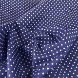 Poplin Print The Crafty Spot Light Navy Cotton Dress Fabric
