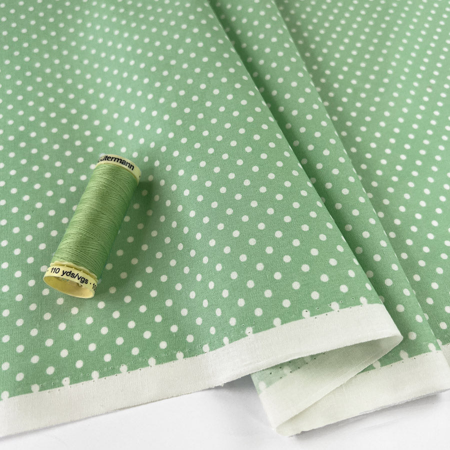 Poplin Print The Crafty Spot Mint Green Cotton Dress Fabric