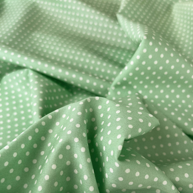 Poplin Print The Crafty Spot Mint Green Cotton Dress Fabric