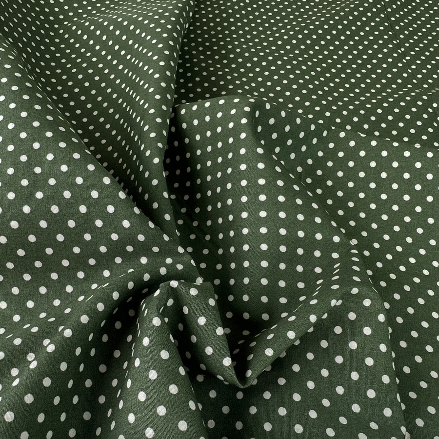 Poplin Print The Crafty Spot Old Green Cotton Dress Fabric