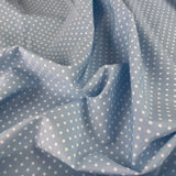 Poplin Print The Crafty Spot Pale Blue Cotton Dress Fabric