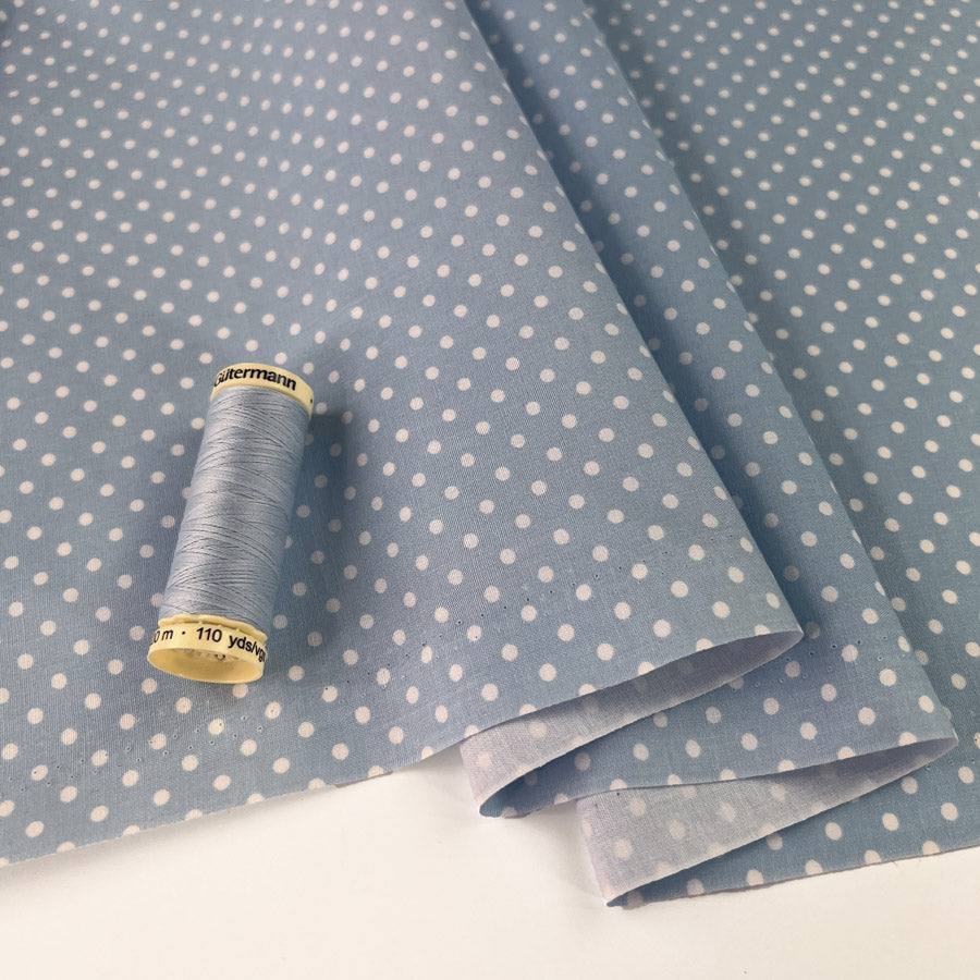 Poplin Print The Crafty Spot Pale Blue Cotton Dress Fabric Ebfbaa74 De41 408B B621 Cd78F99F3790