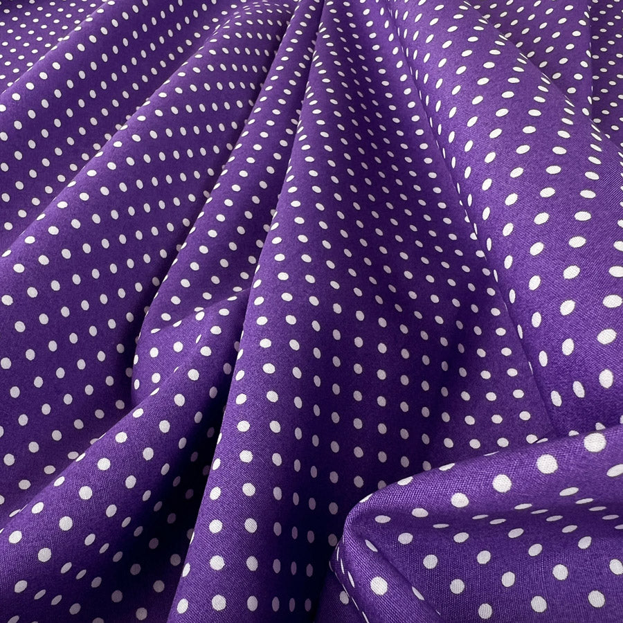 Poplin Print The Crafty Spot Purple Cotton Dress Fabric