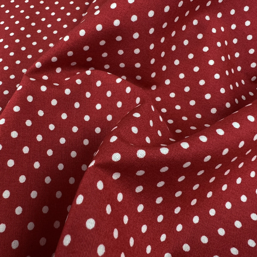 Poplin Print The Crafty Spot Red Cotton Dress Fabric
