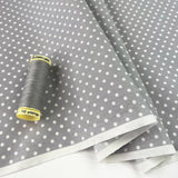 Poplin Print The Crafty Spot Silver Cotton Dress Fabric