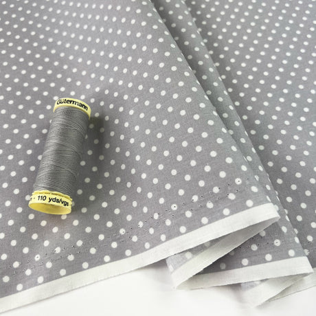 Poplin Print The Crafty Spot Silver Cotton Dress Fabric