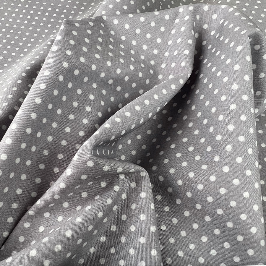 Poplin Print The Crafty Spot Silver Cotton Dress Fabric