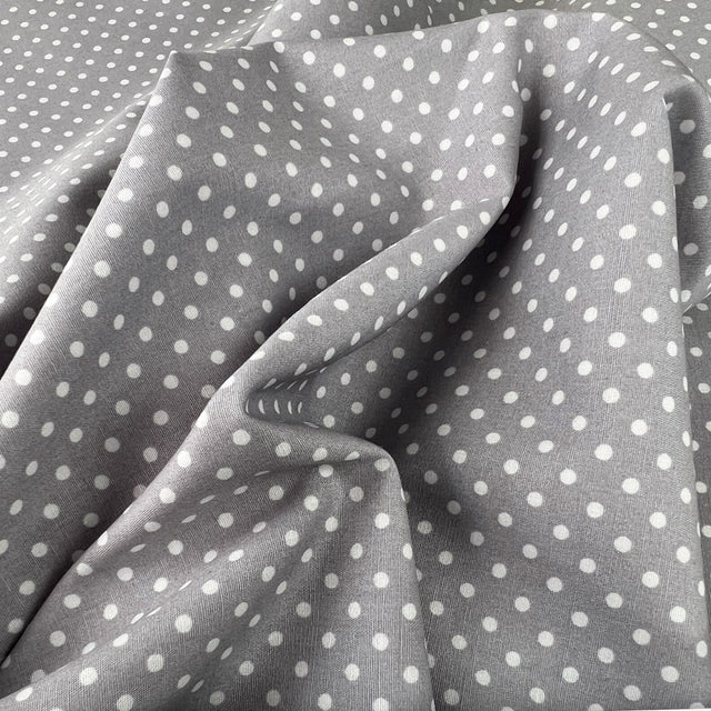 Poplin Print The Crafty Spot Silver Cotton Dress Fabric