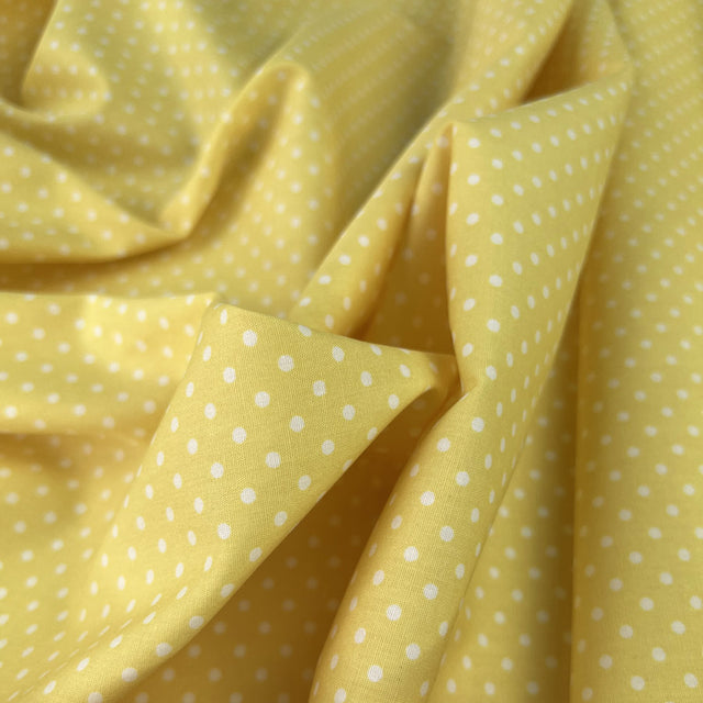 Poplin Print The Crafty Spot Yellow Cotton Dress Fabric