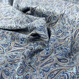 Poplin Styles Paisley Blue Navy Floral Cotton Dress Fabric