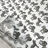 Poplin Styles Zebra White Black Cotton Dress Fabric Fold