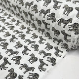 Poplin Styles Zebra White Black Cotton Dress Fabric Roll
