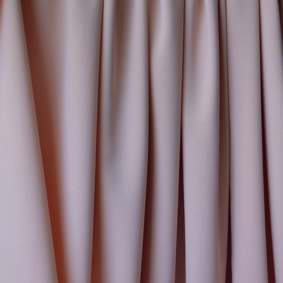 Prestige nude pale dusky pink nude polyester crepe fabric d