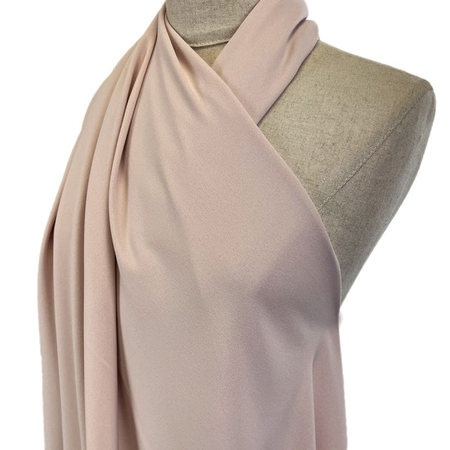 Prestige Nude Polyester Crepe Dressmaking Fabric Side