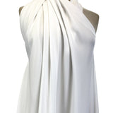 Prestige White Polyester Crepe Dressmaking Fabric Drape