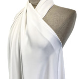 Prestige White Polyester Crepe Dressmaking Fabric Side