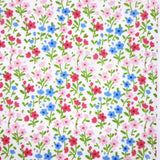 Pretty Polly Spring Pink Small Scale Floral Pink Blue Green Poly Cotton Dress Fabric Pattern Photo