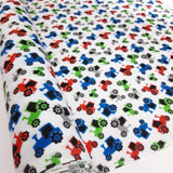 Pretty Polly Tractors White Roll Fabric Photo