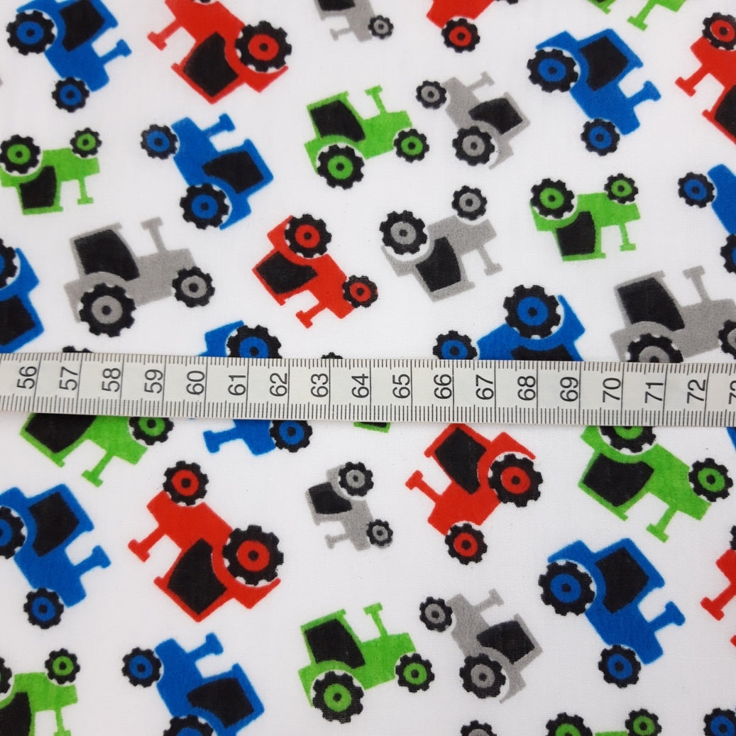 Pretty Polly Tractors White Scale Fabric Photo