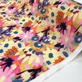 Pretty Polly Bloomburst Polyester Cotton Pink Multicoloured Floral Dress Fabric Roll