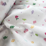 Pretty Polly Cotton Polyester Floral Print Fabric Mini Butterfly Garden Close Up