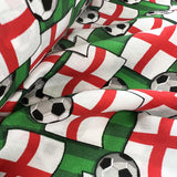 Pretty Polly Cotton Polyester Union Flag Print Fabric This Is Football Close Up