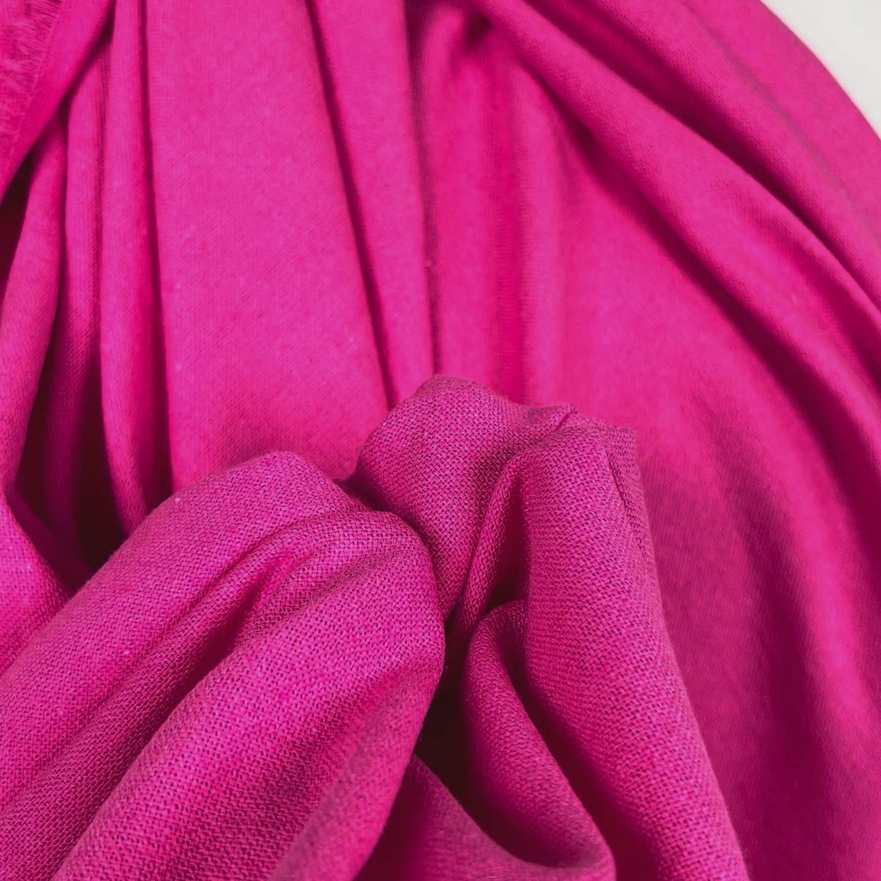 Fuschia Cotton Linen Blend Plain Woven Fabric Proper Graft - Pink Video