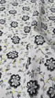 Grey Floral Print Cotton Fabric Designers Guild - Camomile - Slate Video