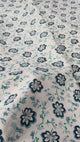 Grey Floral Printed Cotton Fabric Designers Guild Camomile Aqua Video