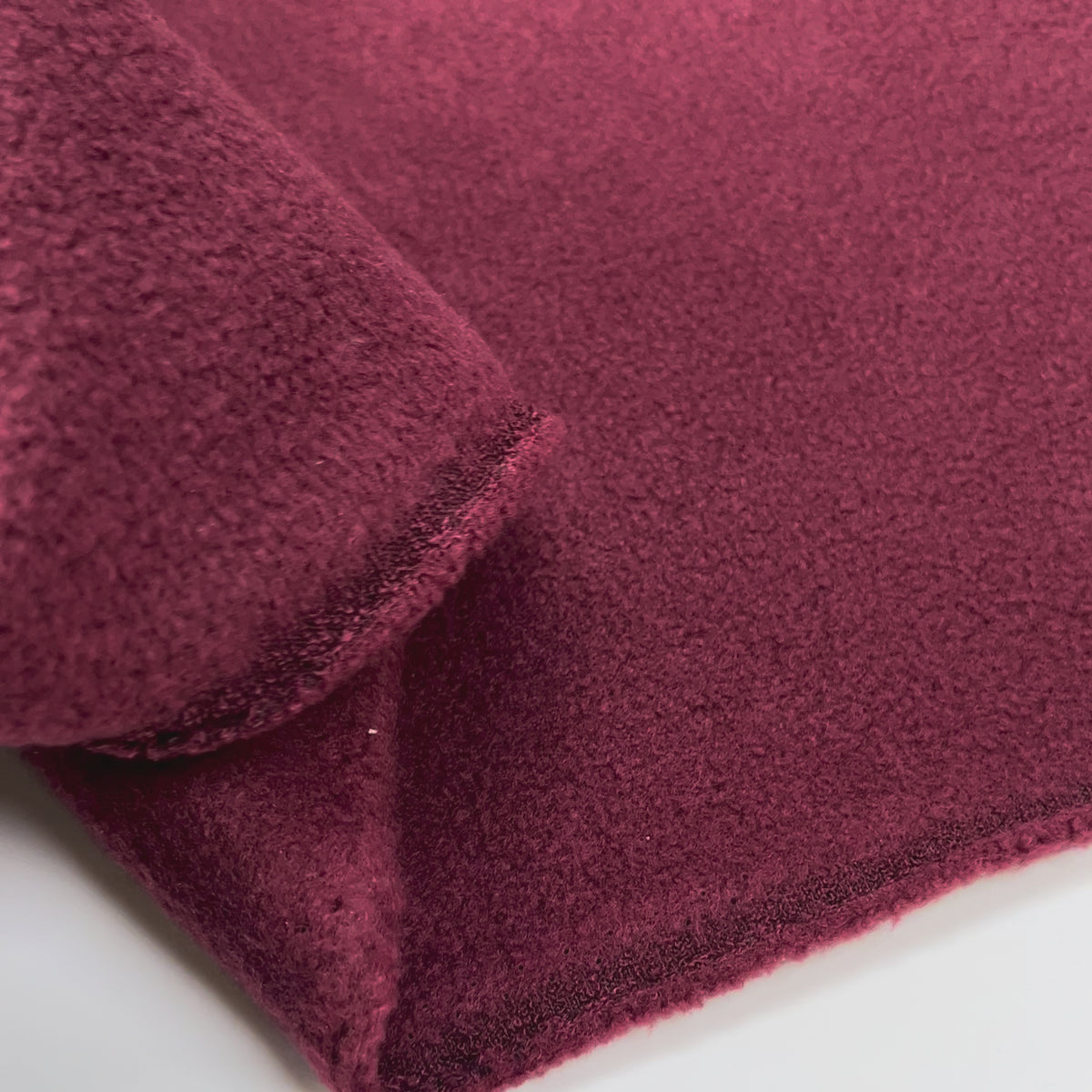 Dark Red Polyester Soft Plain Fleece Fabric  Burgundy Fuzz Video
