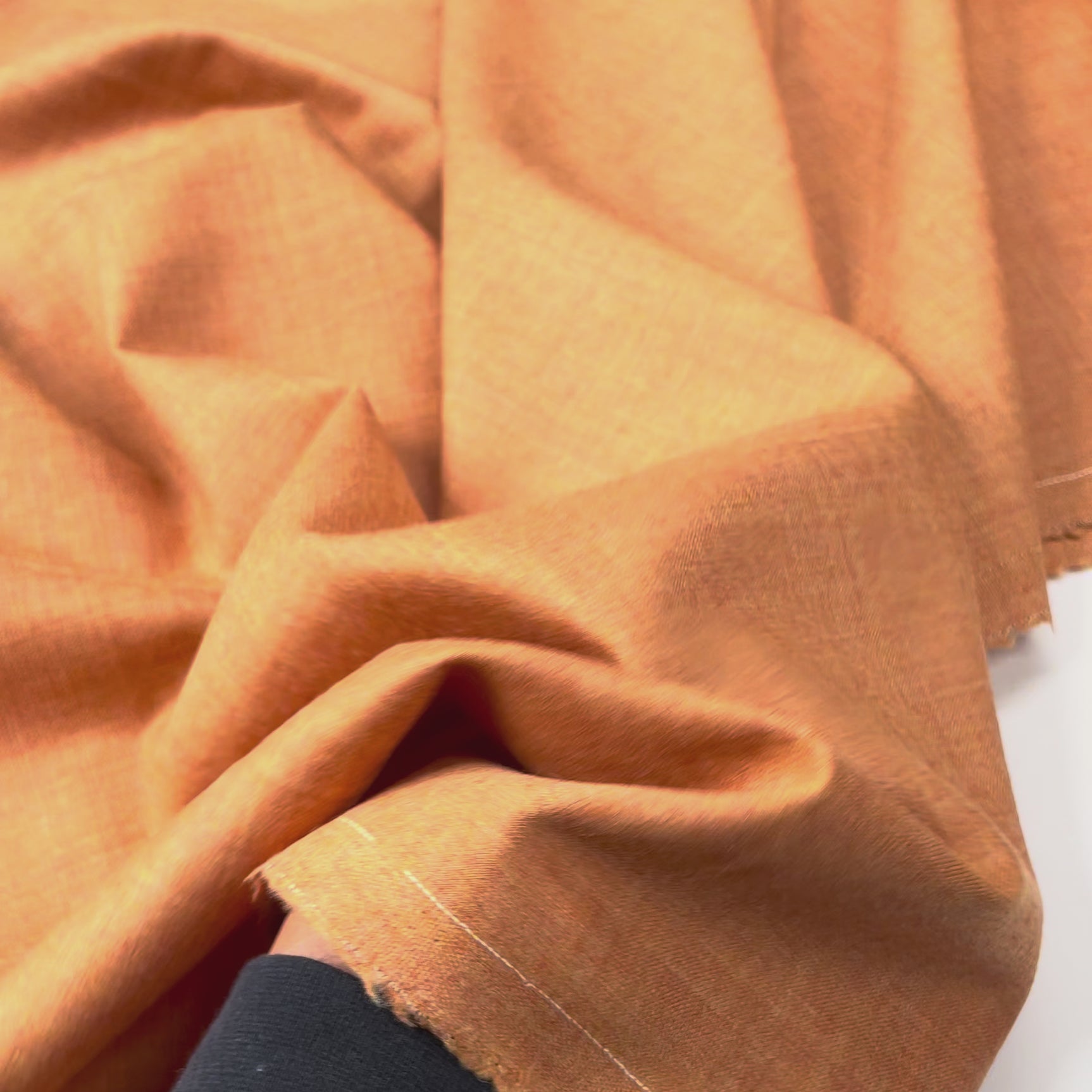 British Ex-Designer Worsted Wool Suiting Fabric Orange Blossom Video